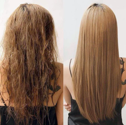 Hair treatment keratin treatments result