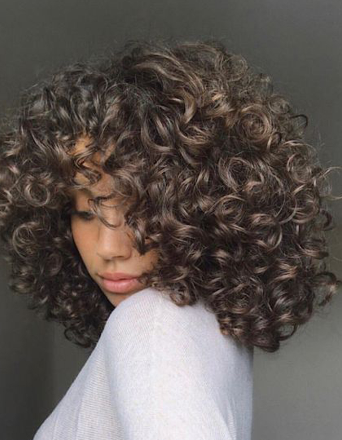 Curly style Blowdry result